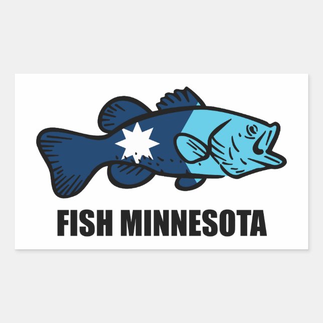 Sticker Rectangulaire Poisson Minnesota (Devant)