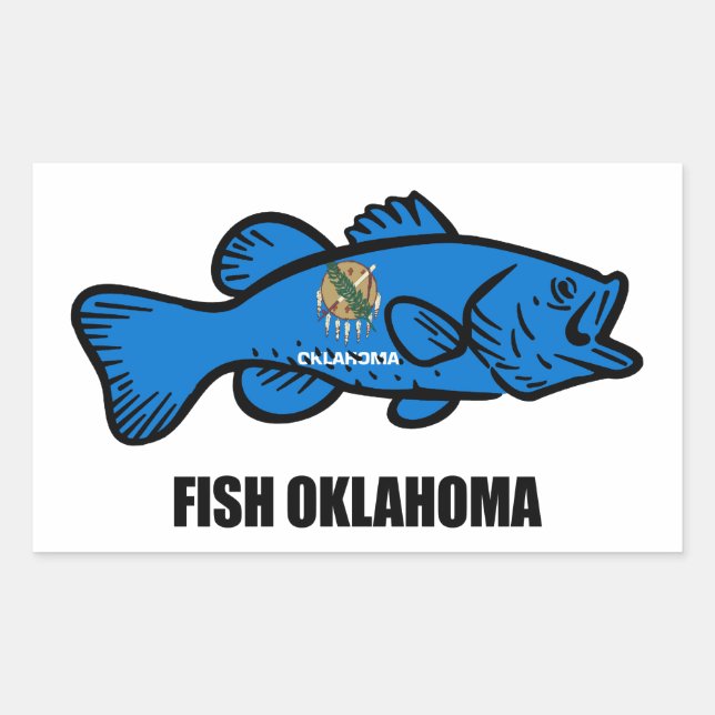 Sticker Rectangulaire Poisson Oklahoma (Devant)