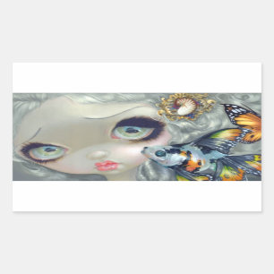 Sticker Rectangulaire "Poissons Volants La Coiffure"
