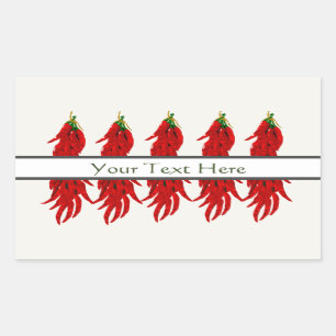 Sticker Rectangulaire Poivrons de chili séchés