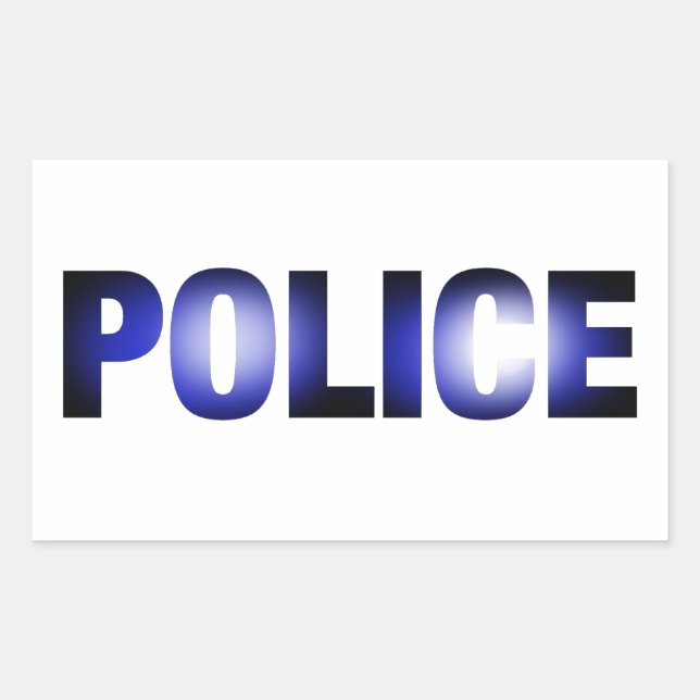 Sticker Rectangulaire Police 3 (Devant)