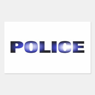 Sticker Rectangulaire Police 3