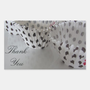 Sticker Rectangulaire Polka Dot Cupcake
