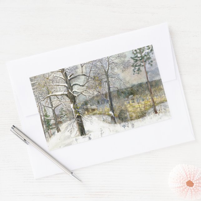Sticker Rectangulaire pont d'hiver (Enveloppe)