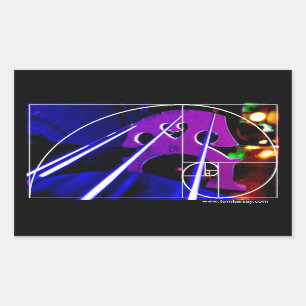 Sticker Rectangulaire Pont et ficelles en violoncelle avec la spirale de