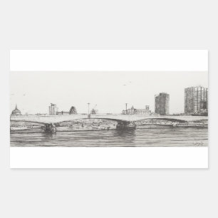 Sticker Rectangulaire Pont Londres de Waterloo. 31/10/2006