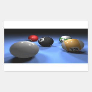 Sticker Rectangulaire Pool table