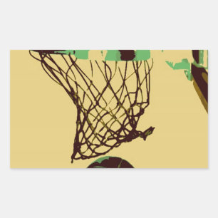 Sticker Rectangulaire Pop Art Basket