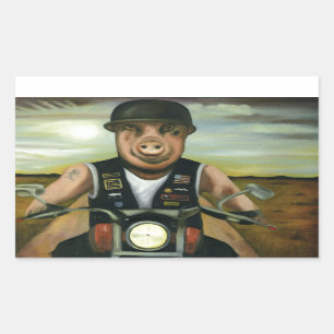 Sticker Rectangulaire Porc sauvage