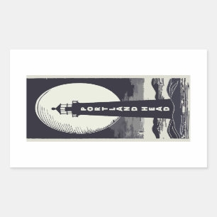Sticker Rectangulaire Portland Head Maine Lighthouse Moon