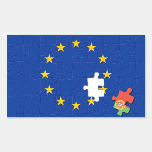 Sticker Rectangulaire Portugal et Union européenne