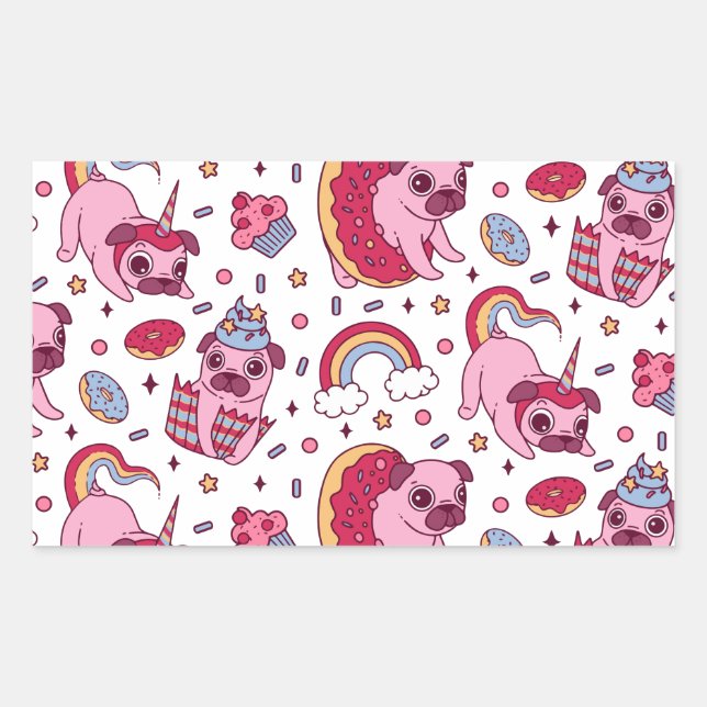 Sticker Rectangulaire Postcard (Devant)