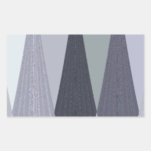 Sticker Rectangulaire Pots Chevron Gris Cendré Imprimer