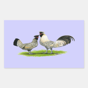 Sticker Rectangulaire Poulets de crème Brabanter