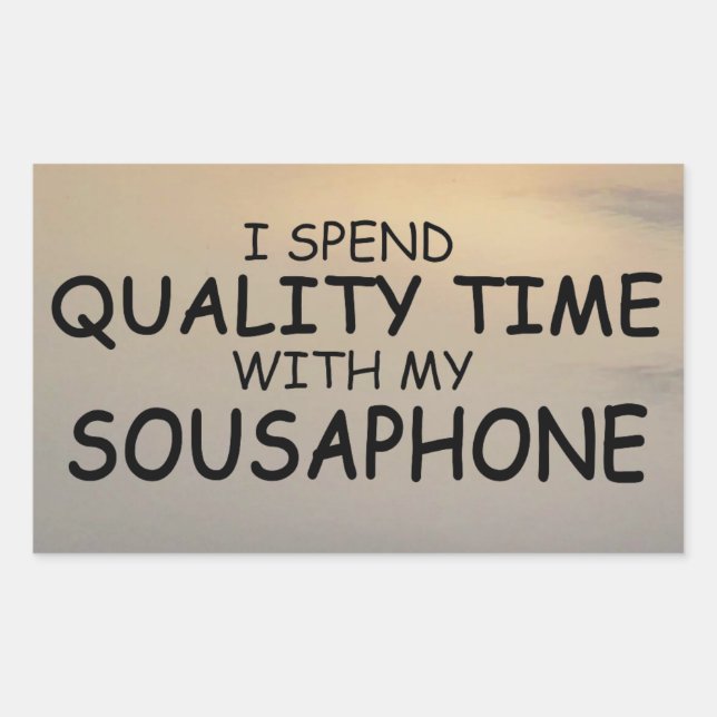 Sticker rectangulaire pour le temps de qualité (Devant)