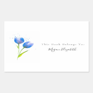 Sticker rectangulaire pour tuiles violettes bleues
