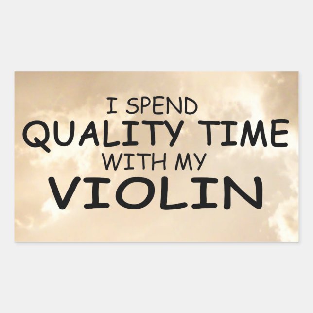 Sticker rectangulaire pour violon à temps de quali (Devant)