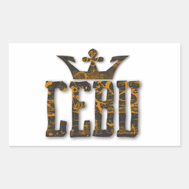 Sticker Rectangulaire Pourcentage Cebu (Devant)