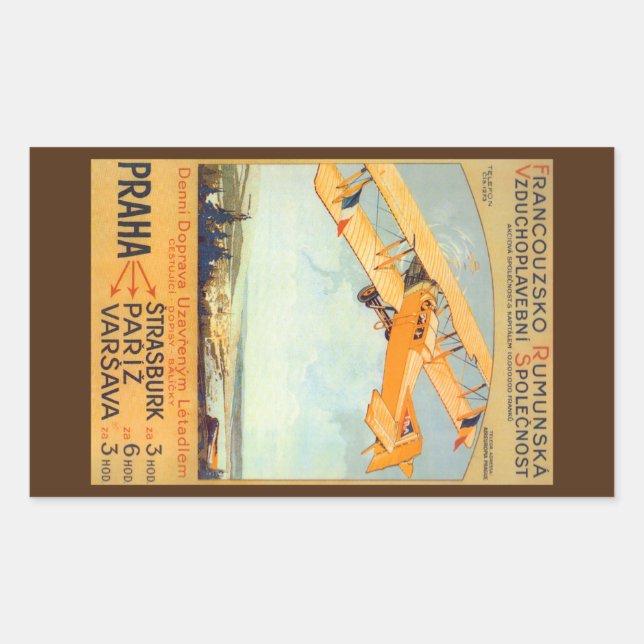 Sticker Rectangulaire Praha ~ Franco Roumanie (Devant)