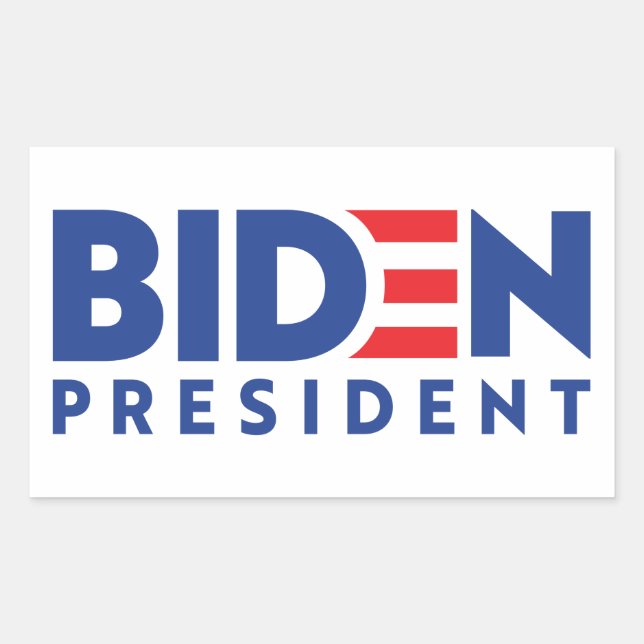 Sticker Rectangulaire Président Biden (Devant)