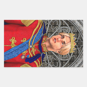 Sticker Rectangulaire Prince de conte de fées