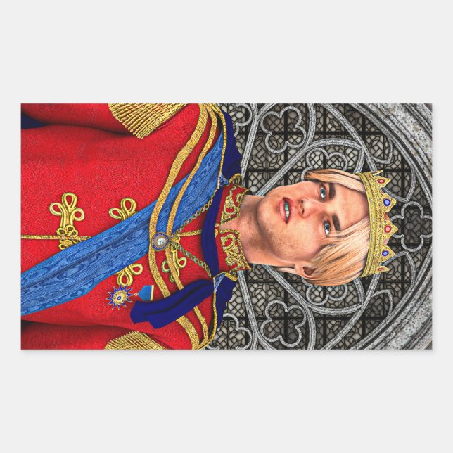 Sticker Rectangulaire Prince de conte de fées (Devant)