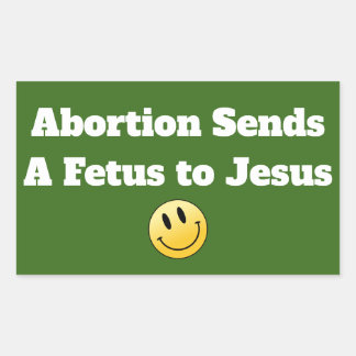 Sticker Rectangulaire Pro Choice Abortion Jésus Fetus Droit de reproduct