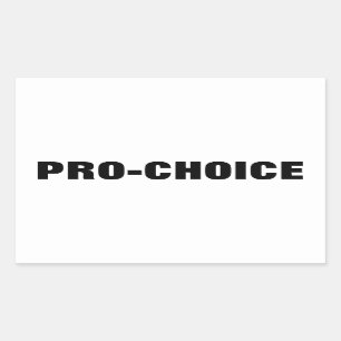 Sticker Rectangulaire Pro choix blanc et noir minimaliste moderne