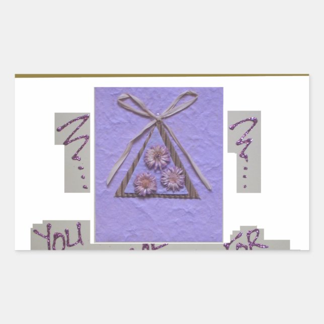 Sticker Rectangulaire Professeur, vous m'apprenez à espérer pour le meil (Devant)