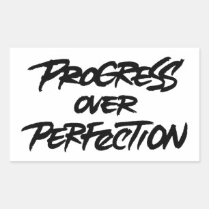 Sticker Rectangulaire Progrès sur la perfection