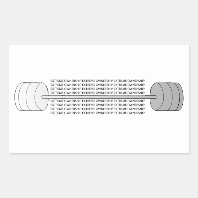 Sticker Rectangulaire Propriété extrême par Jocko Willink (Devant)
