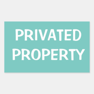 STICKER RECTANGULAIRE PROPRIÉTÉ PRIVÉE
