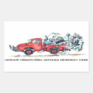 Sticker Rectangulaire Proscrit prospectant l'autocollant de camion