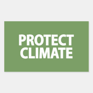 Sticker Rectangulaire Protéger le climat