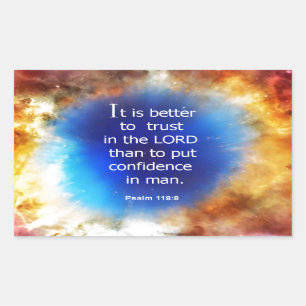 Sticker Rectangulaire Psaume 118:8
