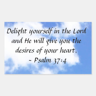 Sticker Rectangulaire Psaume 37:4