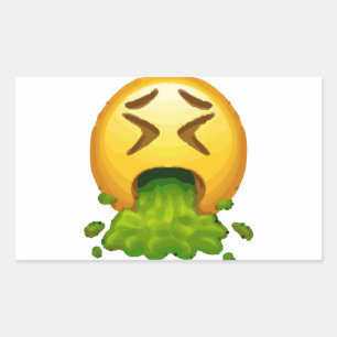 Sticker Rectangulaire puking émoji