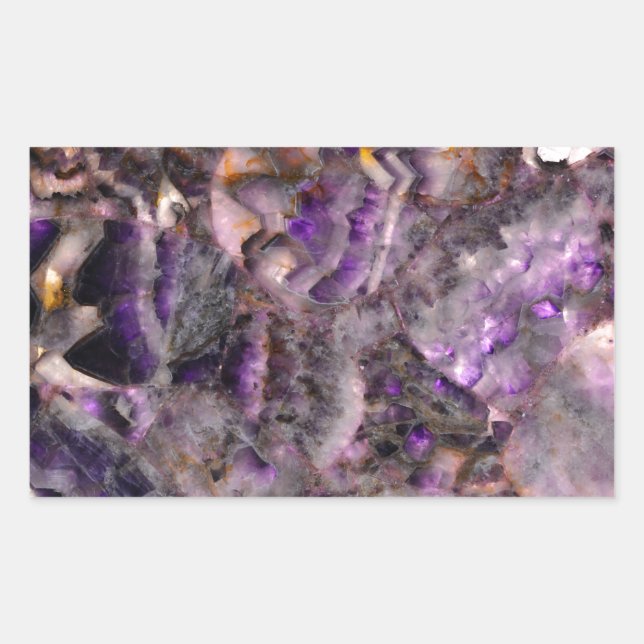 Sticker Rectangulaire quartz mauve, pierre de taille en granit mauve (Devant)