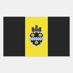 Sticker Rectangulaire QUATRE Drapeau de Pittsburgh