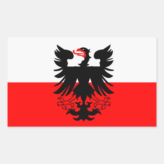 Sticker Rectangulaire QUATRE Drapeaux de Deventer (Devant)