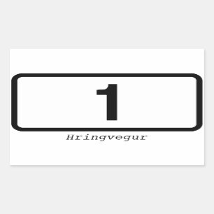 Sticker Rectangulaire QUATRE Ring Islande (Hringvegur)