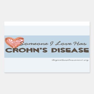 Sticker Rectangulaire Quelqu'un que j'aime a la maladie de Crohn