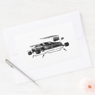 STICKER RECTANGULAIRE R34 ASSEMBLAGE SKYLINE