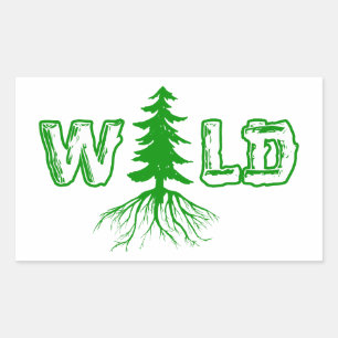 Sticker Rectangulaire Racines sauvages en plein air