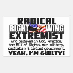 Sticker Rectangulaire Radical extrême droite