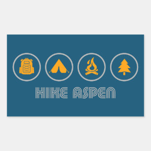 Sticker Rectangulaire Randonnée Aspen Colorado