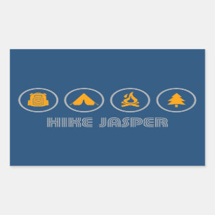 Sticker Rectangulaire Randonnée Parc national Jasper