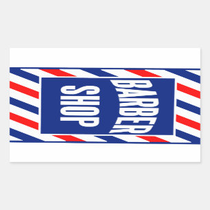 Sticker Rectangulaire Raseur-coiffeur