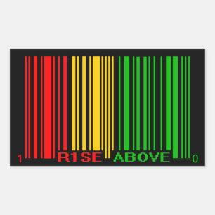 STICKER RECTANGULAIRE RASTA
