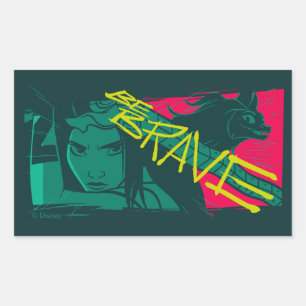 Sticker Rectangulaire Raya et l'Dernier Dragon - Soyez courageux